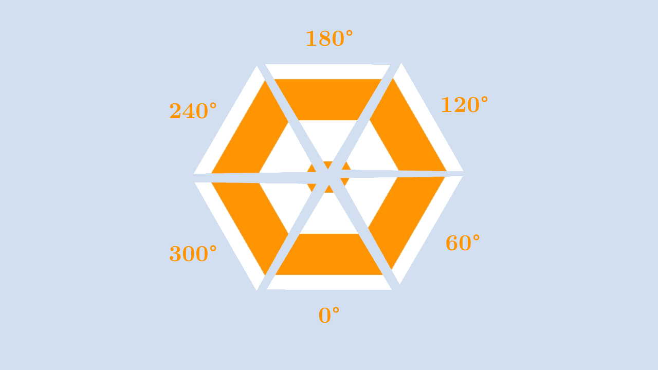 Dissected triangle kaleidoscope tile